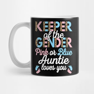 Keeper Of The Gender Auntie Loves You Baby Shower Aunt Mug